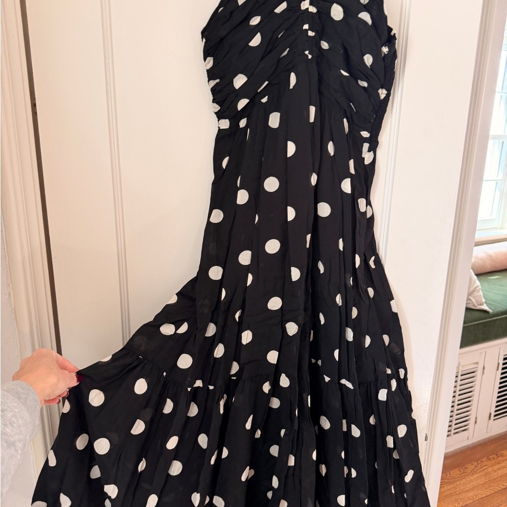 GAP Black and White Polka Dot Maxi Dress